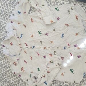 Jane and Delancey Multicolor Animal Print Button Down Shirt